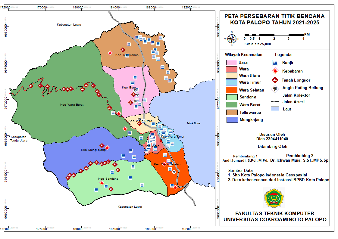 Peta Administrasi Kota Palopo